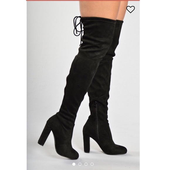 high rise heel boots